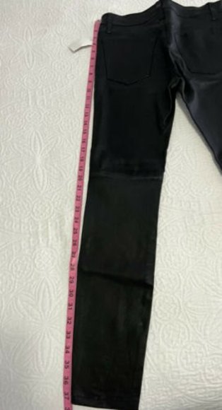 joe’s leather skin black w26 pants - Picture 6 of 9
